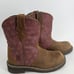 Ariat Fat baby heritage trio Pink and Brown Western Boots 6b