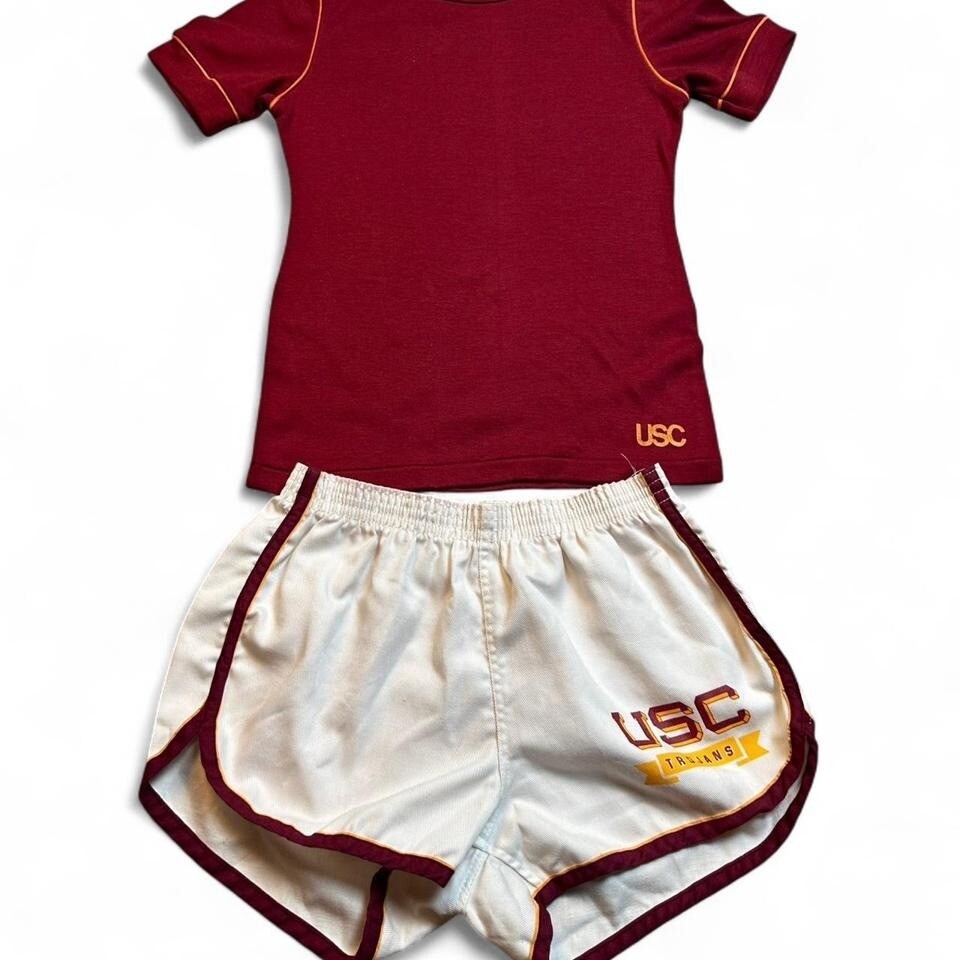 Vintage 70s university of Southern California Trojans USC T-shirt shorts size M
