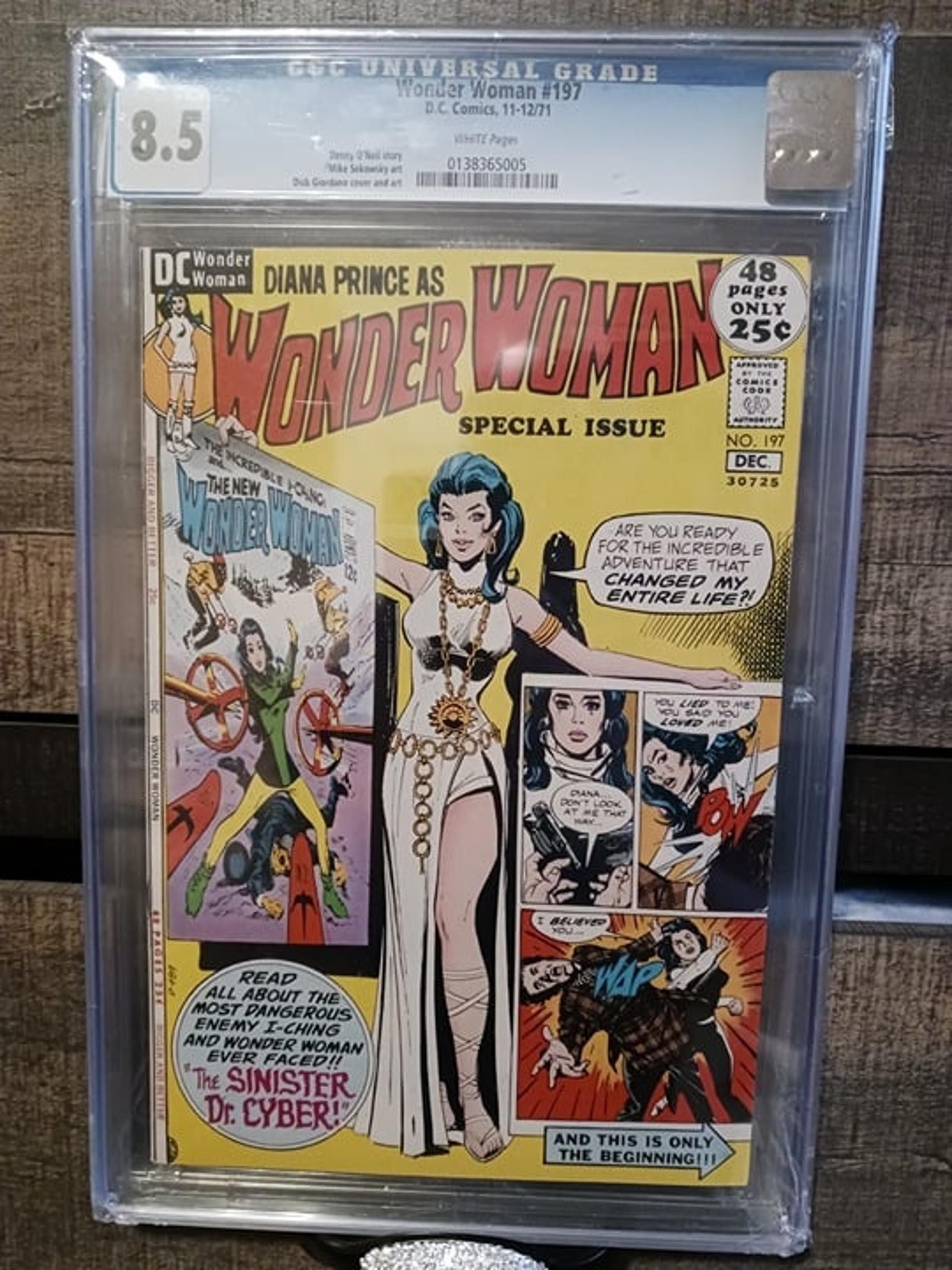 Wonder Woman #197 CGC High graded 8.5 (VF+) 1971 vintage comic book