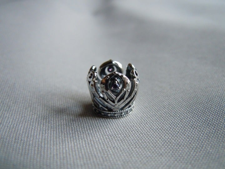 Pandora Disney Anna's Crown SS w/ Purple CZ's New w/Tags #791589ACZ