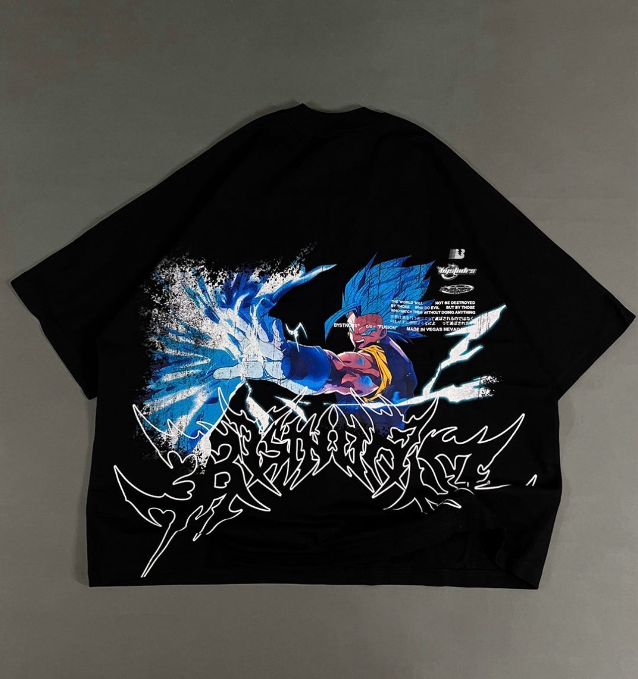 BYSTNDRS X DRAGON BALL Z “FUSION” OVERSIZED TEE MEDIUM