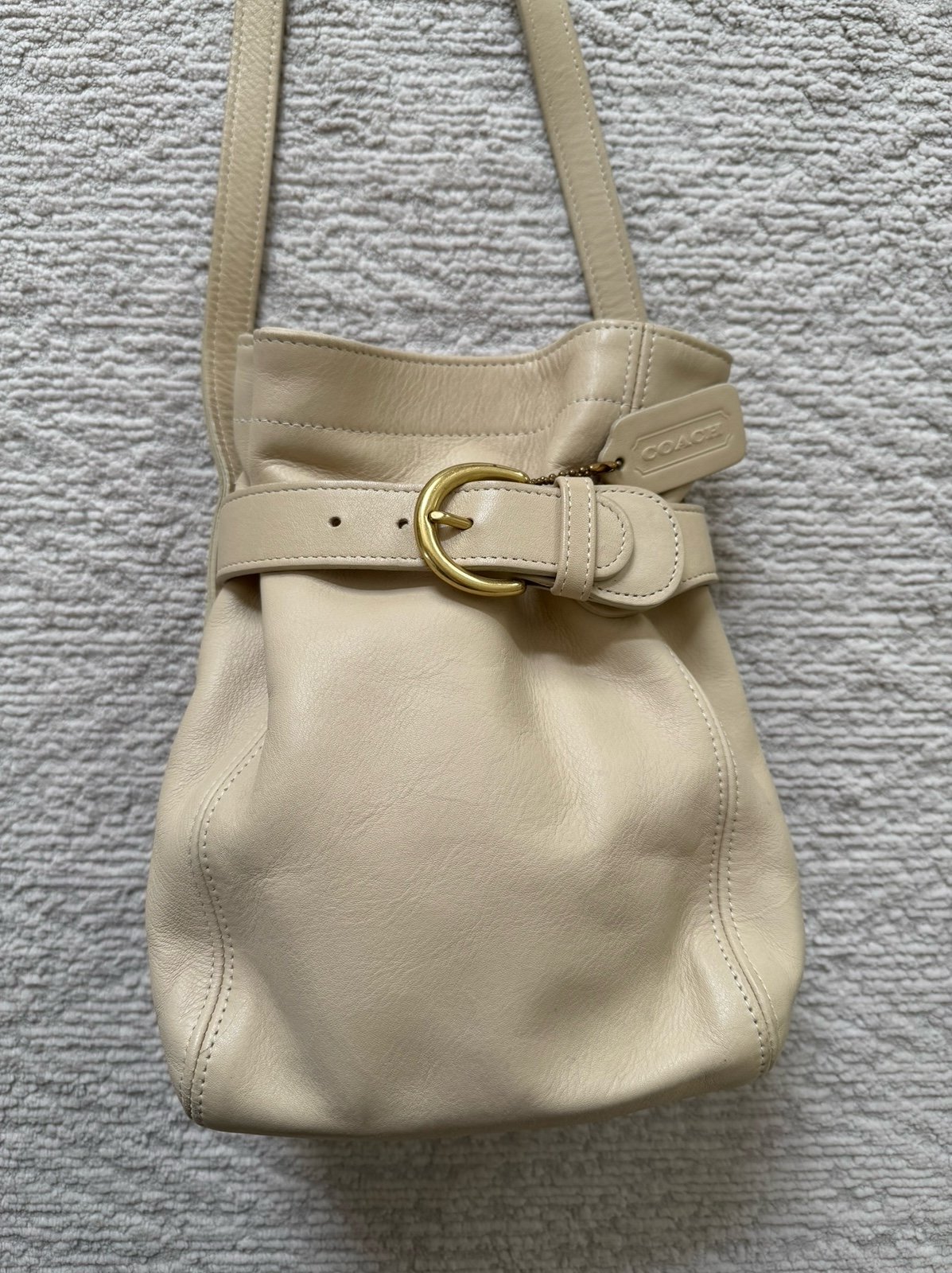 Vintage Coach Bag Soho Belted Pouch #4156 Bone