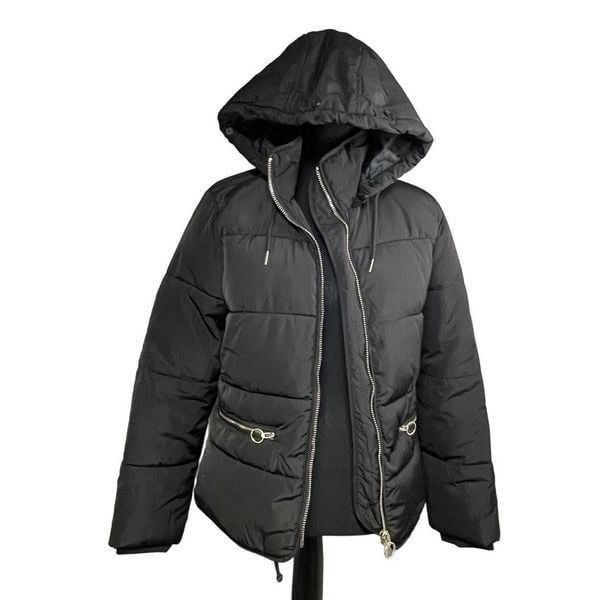 Black puffer jacket women's topshop clearance