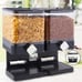 2 Grids Food Storage Dispenser, Black