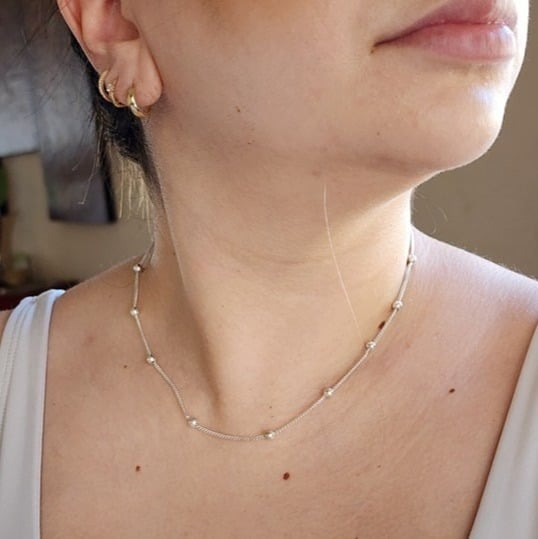 Women's Beaded Chain Necklace,,, EMILIA,S0LD