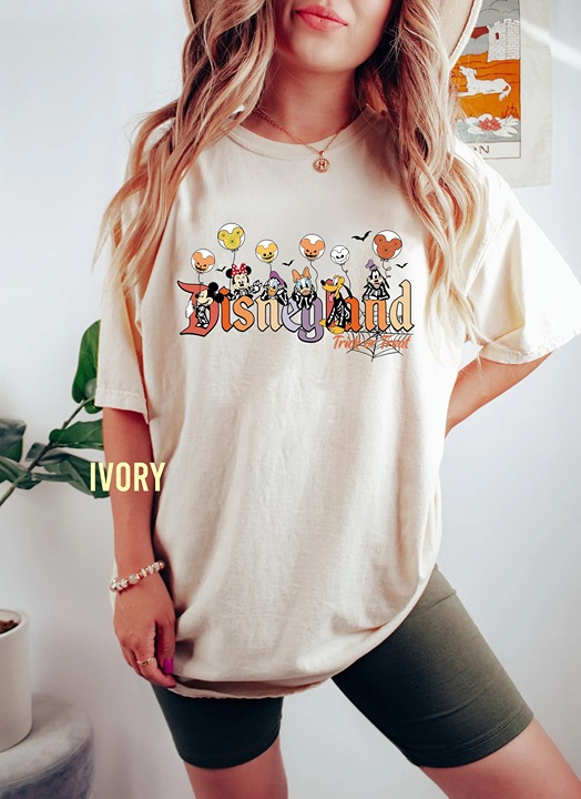 Vintage Disneyland Halloween Trick Or Treat Shirt Comfort Colors Shirt Disney Mi