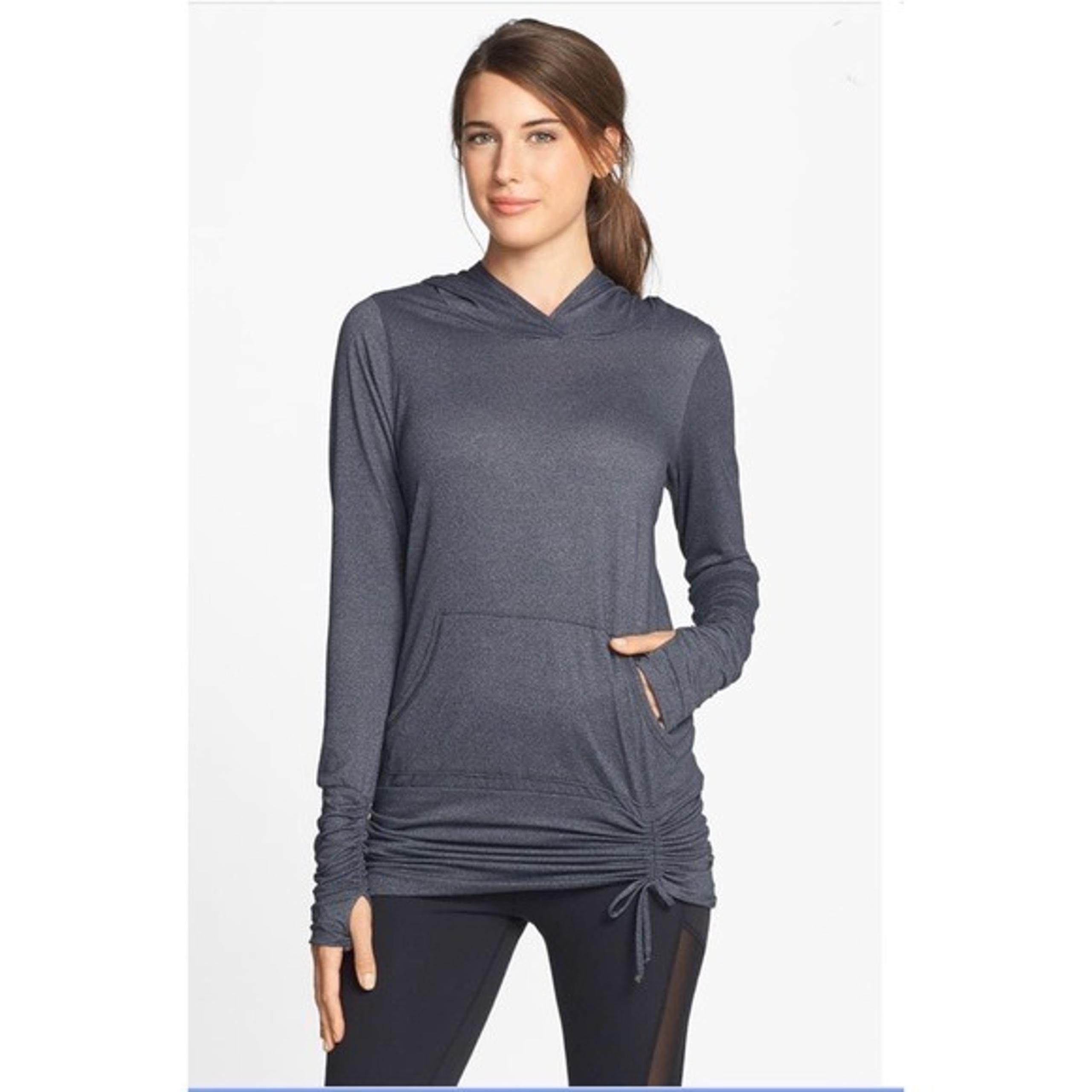 Beyond Yoga cloud heather pullover ruche