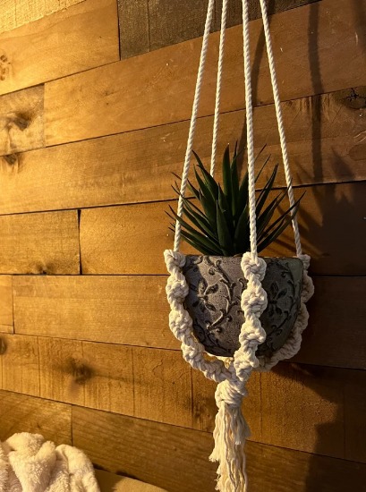 Macrame plant hanger/ Boho Decor/ Plant Hammock/ Indoor- kjg Macrame plant hanger/ Boho Decor/ Plant Hammock/ Indoor- kjg