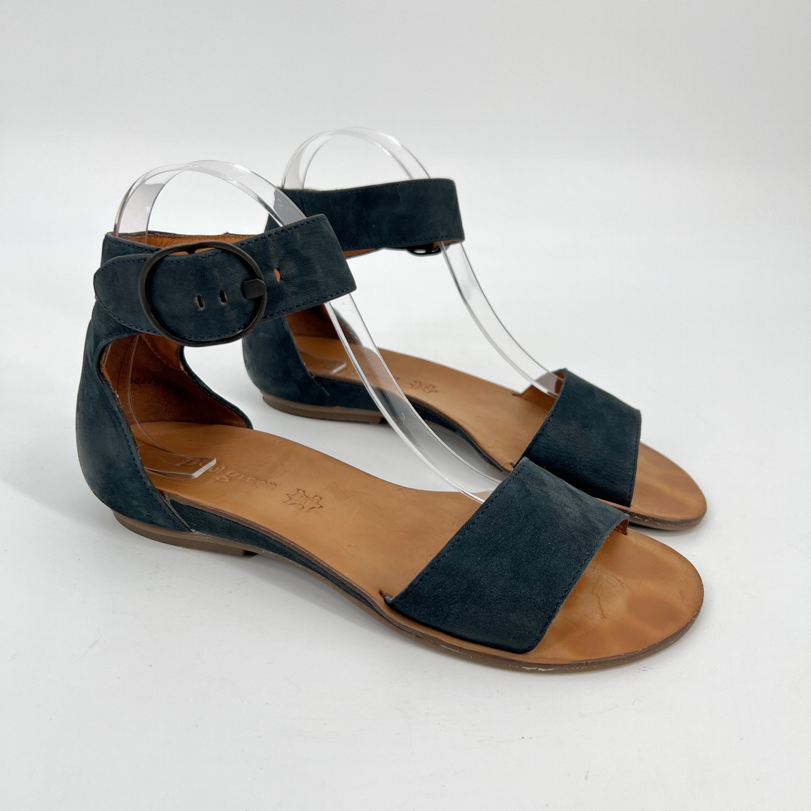 Paul Green Travis Gladiator Sandals UK 4.5 US 7 Blue Nubuck Leather Open Toe