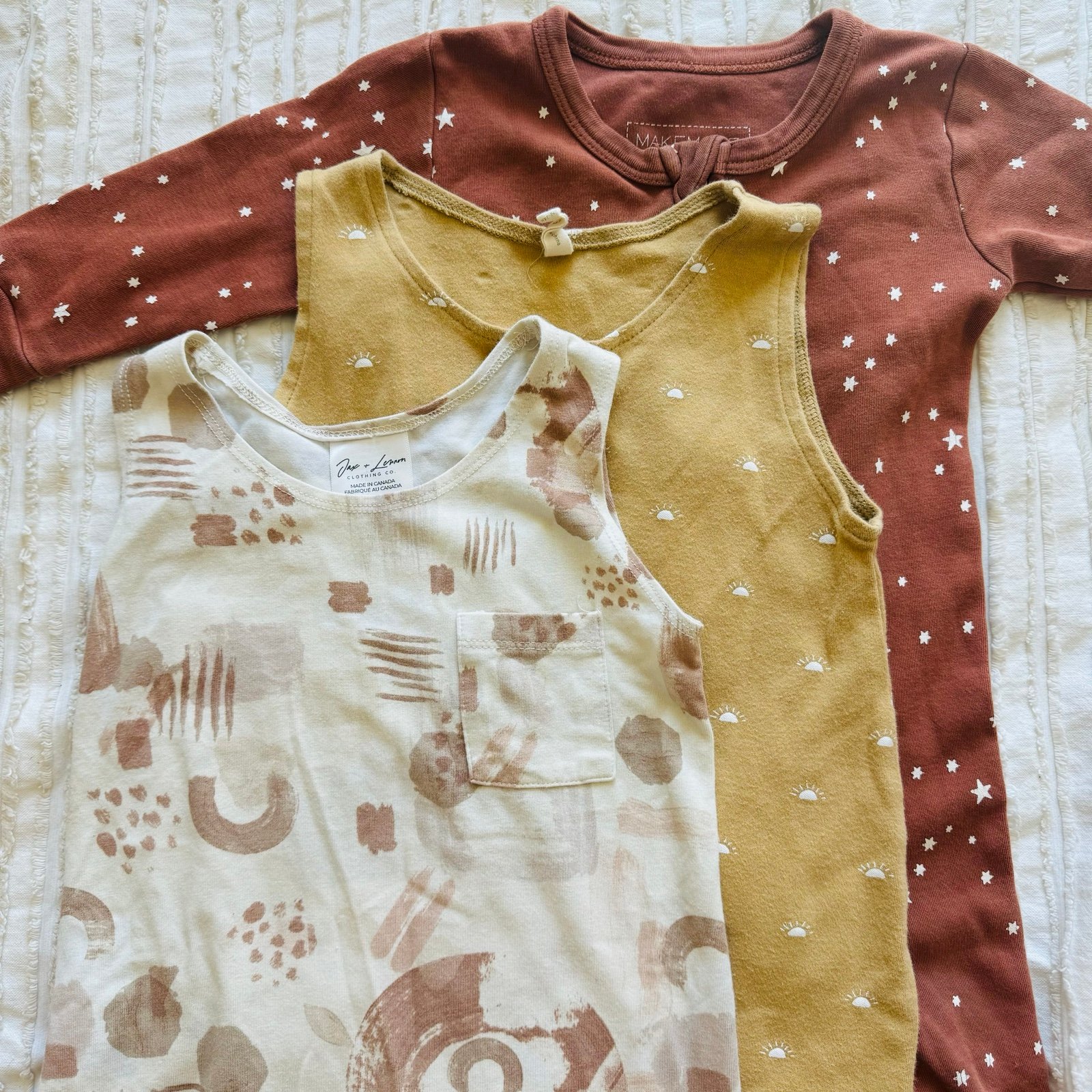 18m & 24m neutral romper bundle - Jax & Lennon, Quincy Mae, & Makemake Organics