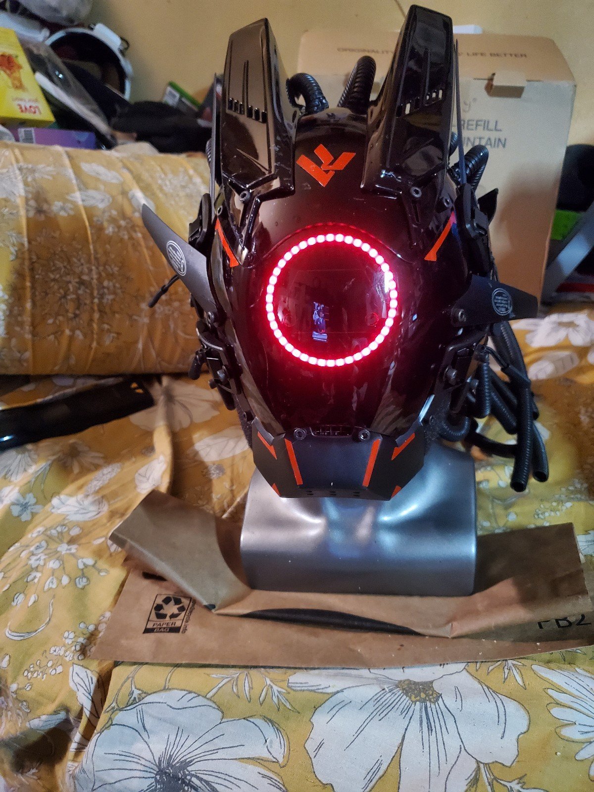 Ormakurda Cosplay Mask for Men Women, Futuristic Techwear Punk Mask, [ As is]