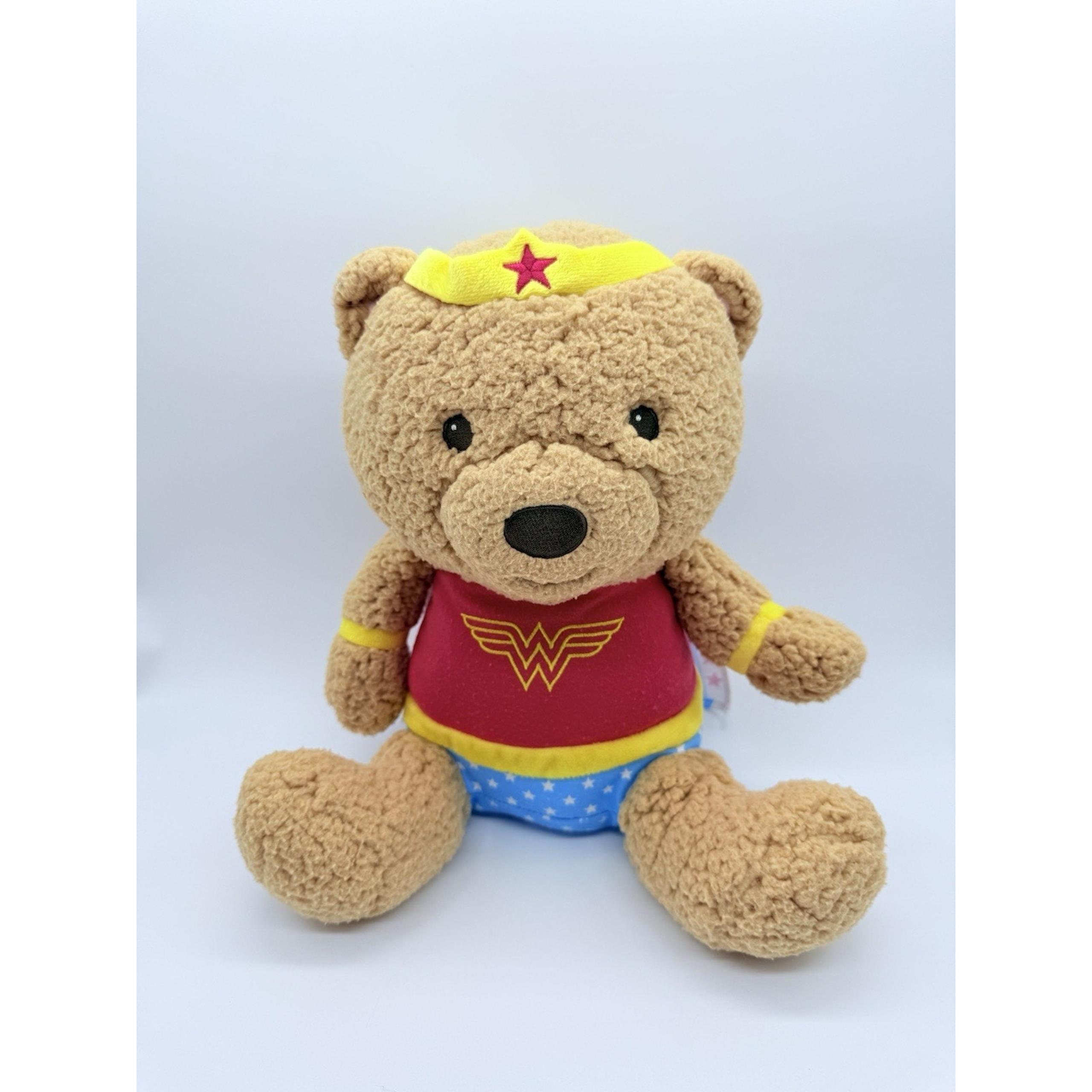 Hallmark Wonder Woman Teddy Bear Sewn Eyes 12" Sitting Plush Stuffed Toy