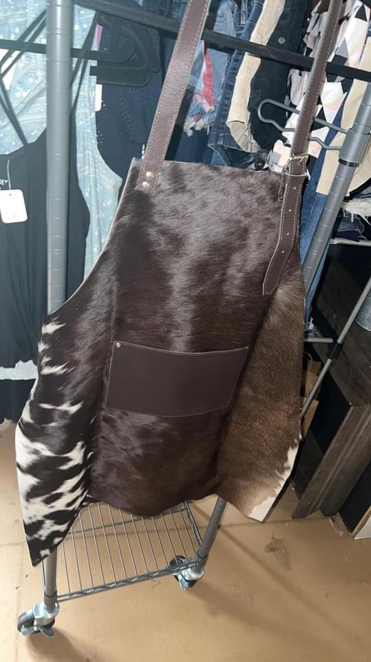 Genuine cowhide kitchen apron