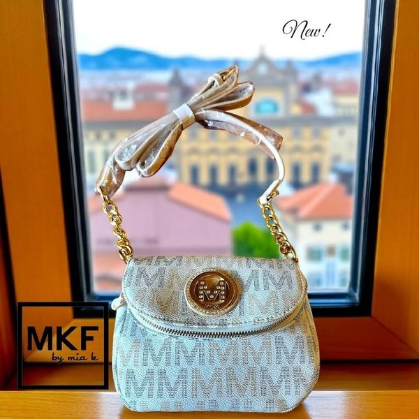 MILAN MKF Collection Cream, Tan, And Black Vegan Crossbody Bag NEW! By Mia K