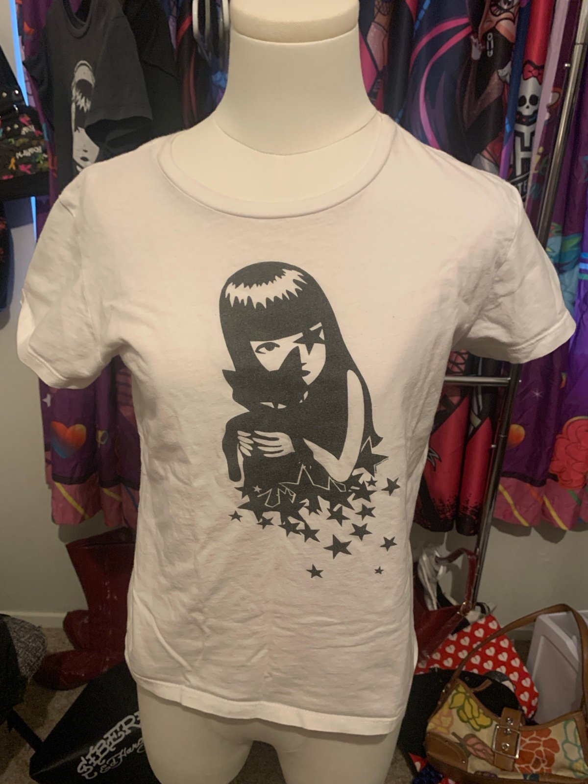 Y2K Emily The Strange Star Baby Tee