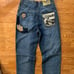 Vintage Raw Blue MLB patchwork denim