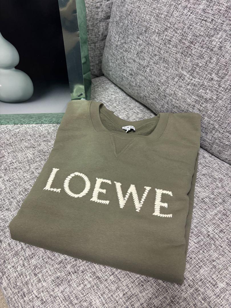 LOEWE Olive Sweatshirt (Cotton) L