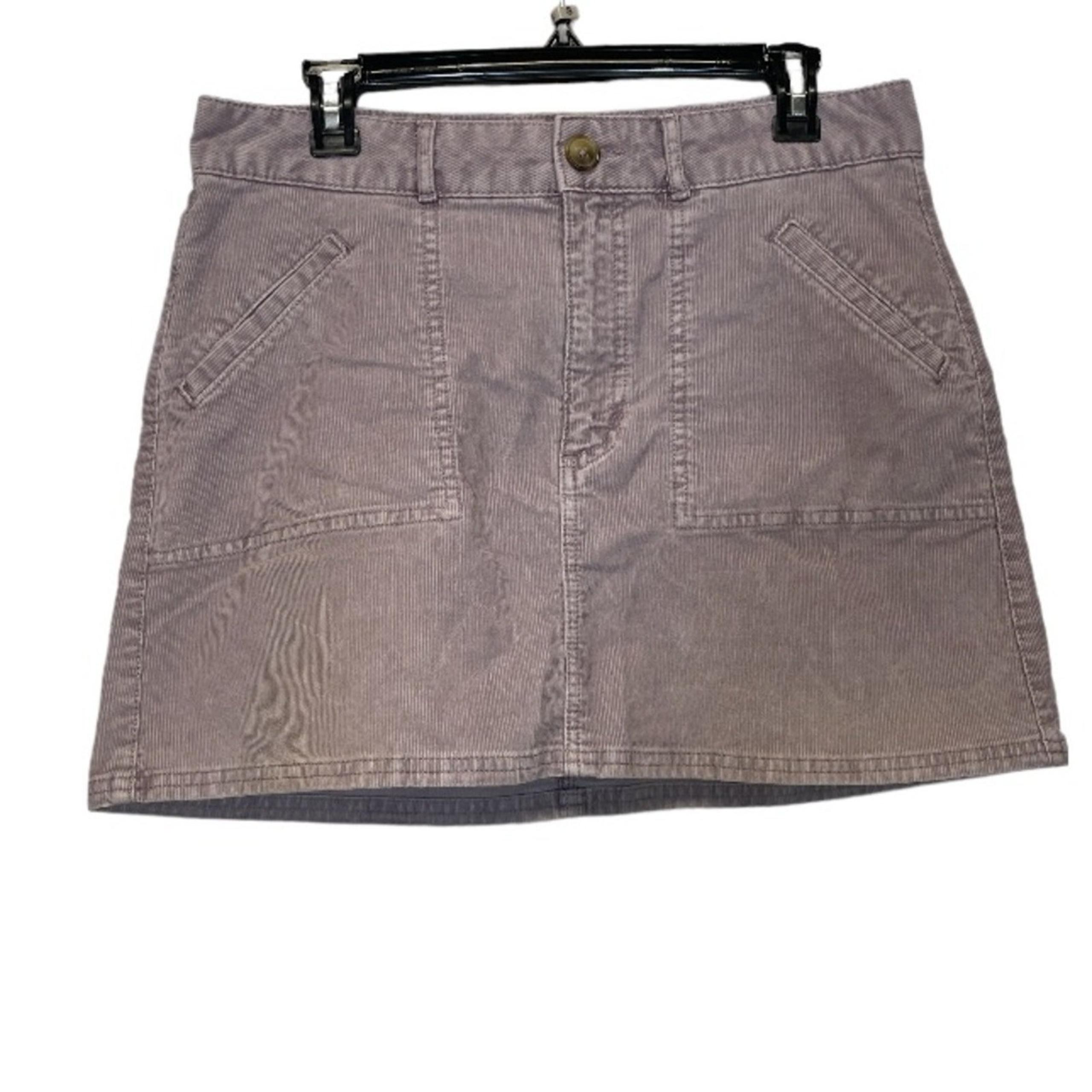 American Eagle Muted Purple Mauve Corduroy Mini Skirt Size 10