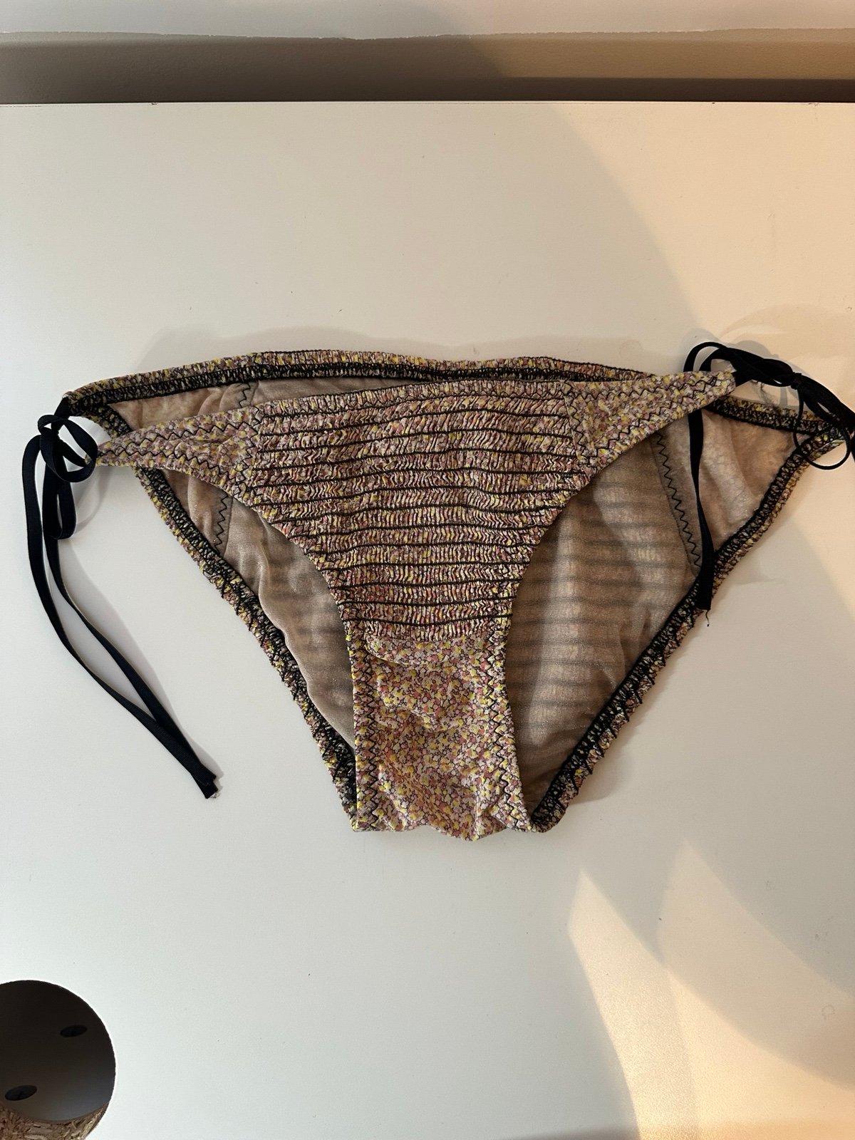 Malia Mills Floral String Bikini Bottom women’s Size 2