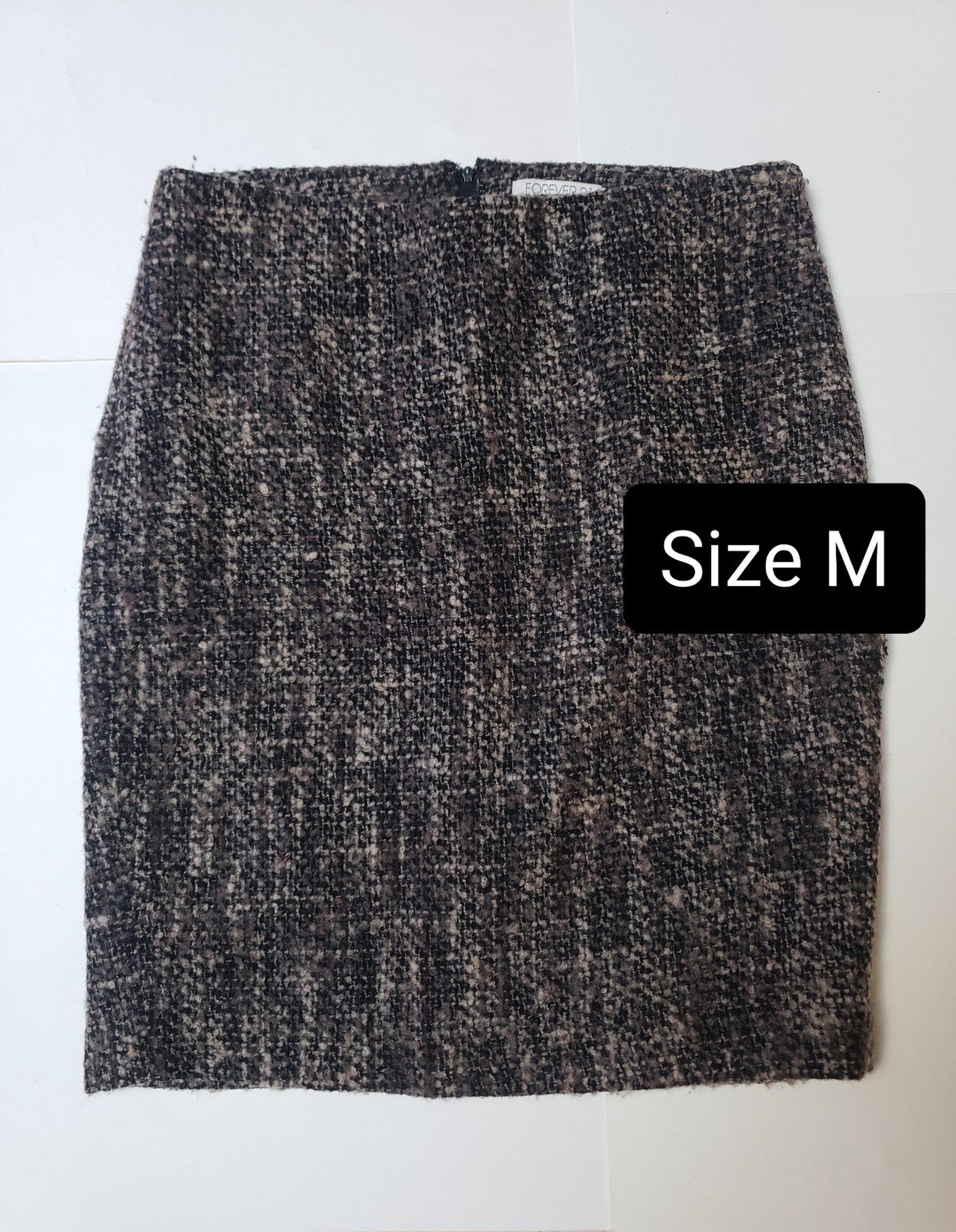 Womans Tweed Knit Skirt Forever21 Lined Medium