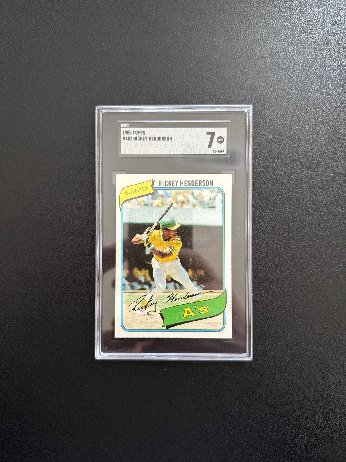 Rickey Henderson RC SGC 7