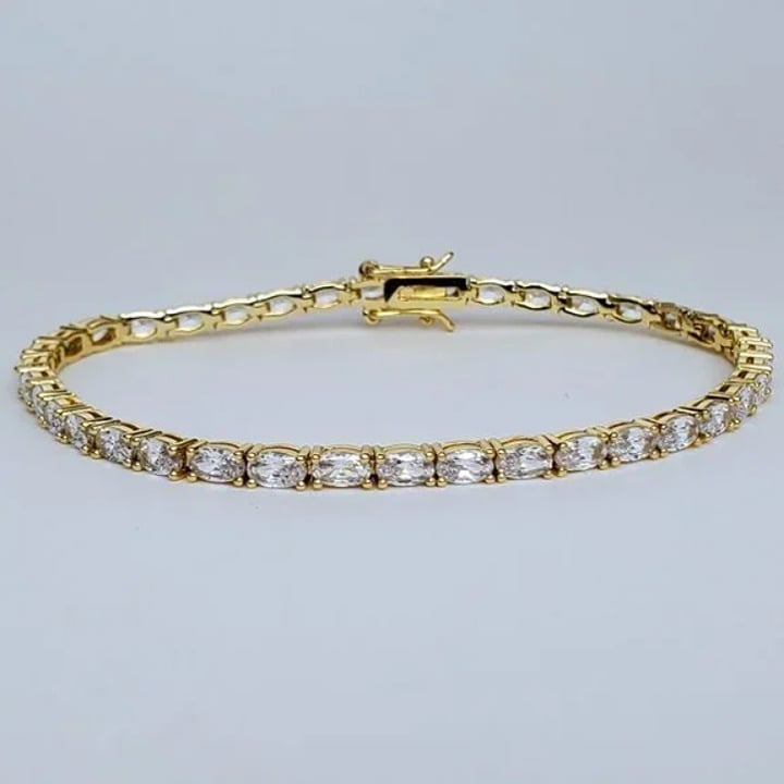 14K Gold 2ct Diamond Mens 8 Tennis Bracelet Guys NEW 14 Karat Silver Jewelry