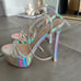 Stuart Weitzman Soiree 145 Platform Sandal US 8