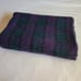 Vintage blue and purple plaid Woolrich wool blanket
