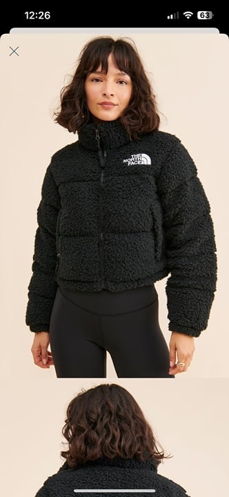 The North Face Jacket black high pile nuptse puffer