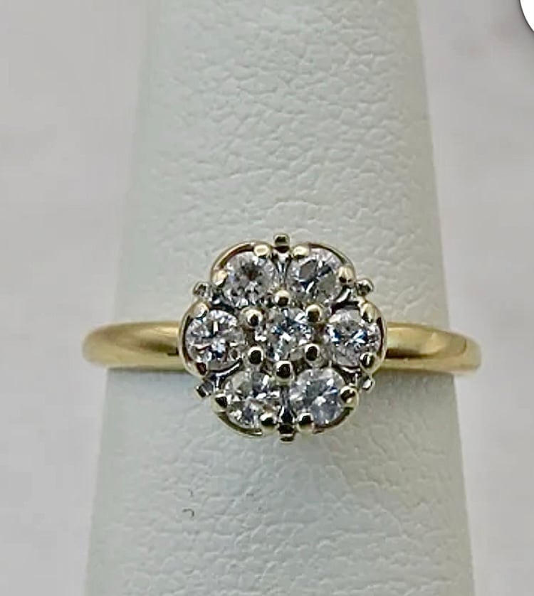 Beautiful 14k Diamond Flower Cluster Ring By STYLECREST