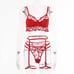 Red Heart Garter Lingerie Set