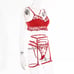 Red Heart Garter Lingerie Set
