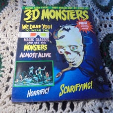 1964 3-D MONSTERS Magazine # 1 * VF/NM! 35.00 Shipped!! Cool Old Monster Mag!!