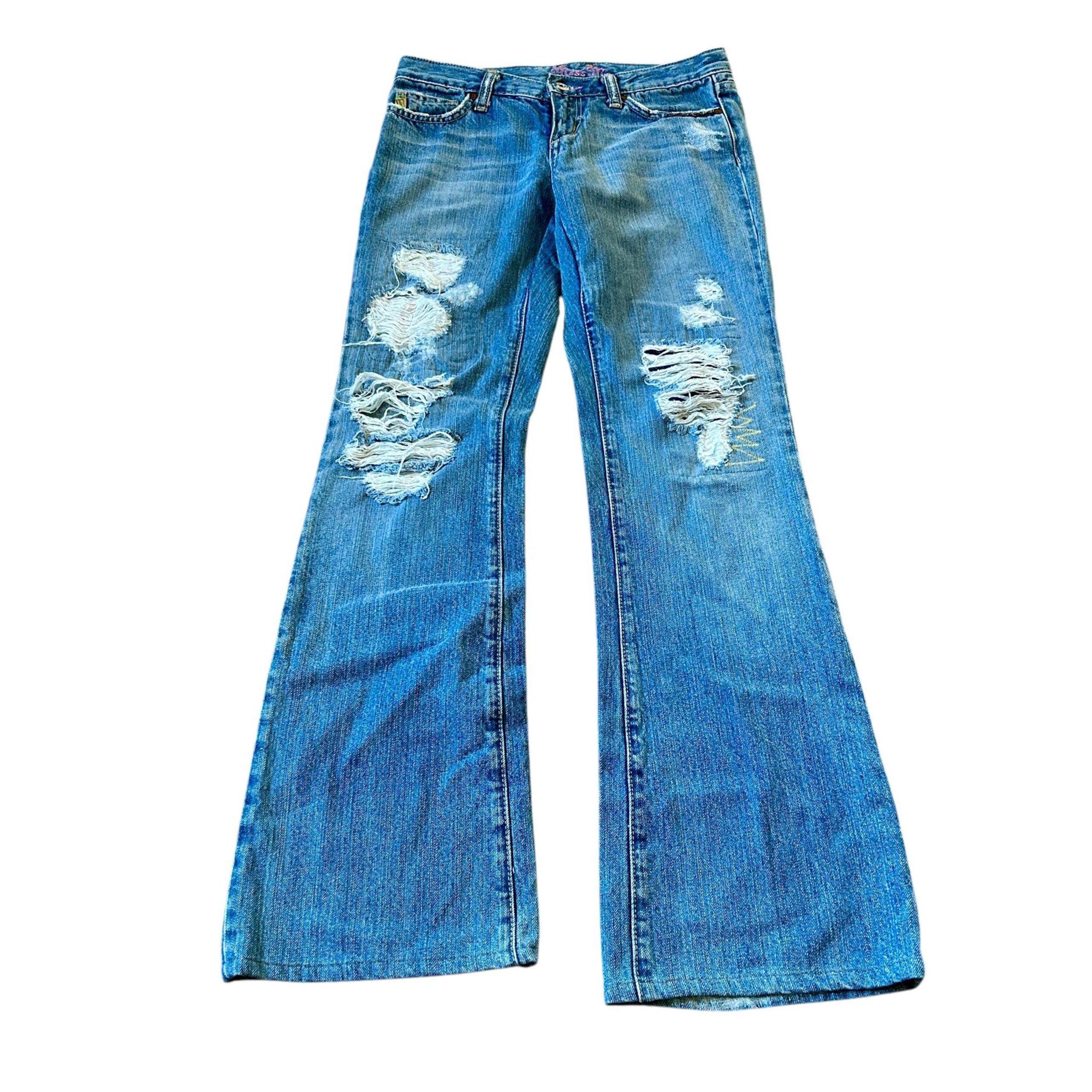 Miss me distressed flared jeans Sz 27”