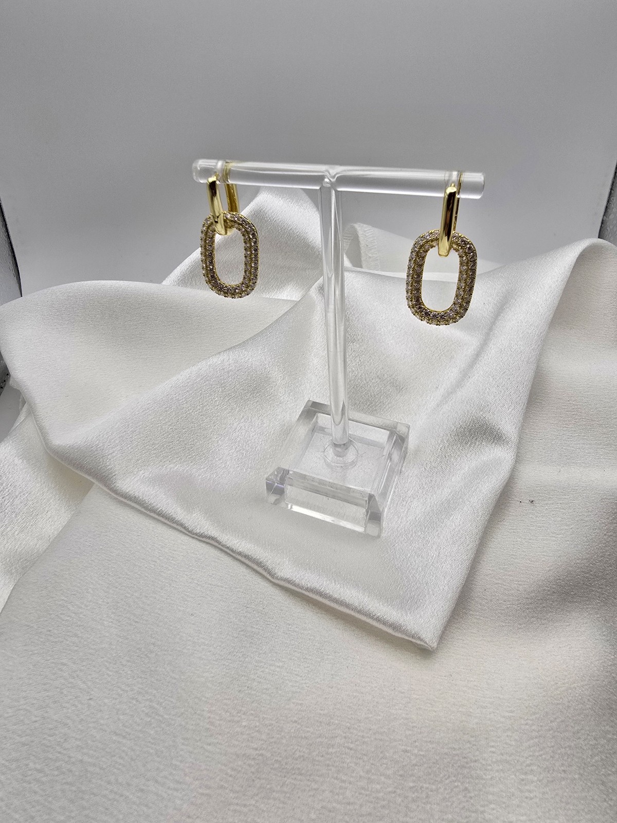 Luxury Collection Gold Over Sterling Silver 925 Moissanite Hoop Earrings
