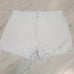 White denim frayed shorts NWT