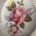 Vintage Gold plating matching gold and floral Hand Mirror and pilbox trinket,