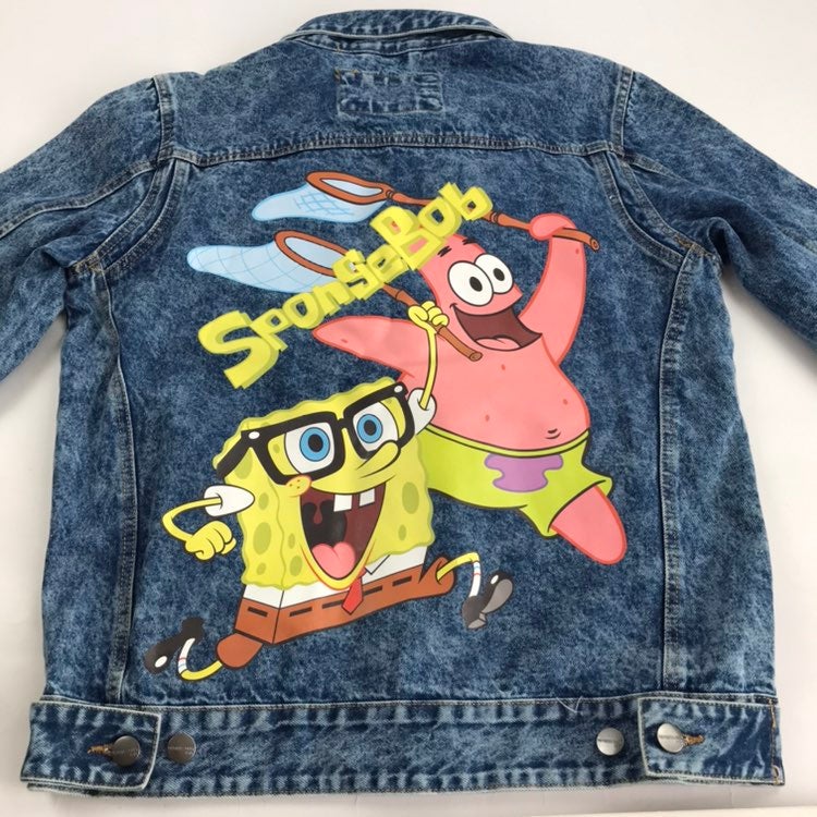 Members Only Spongebob Denim Jacket M