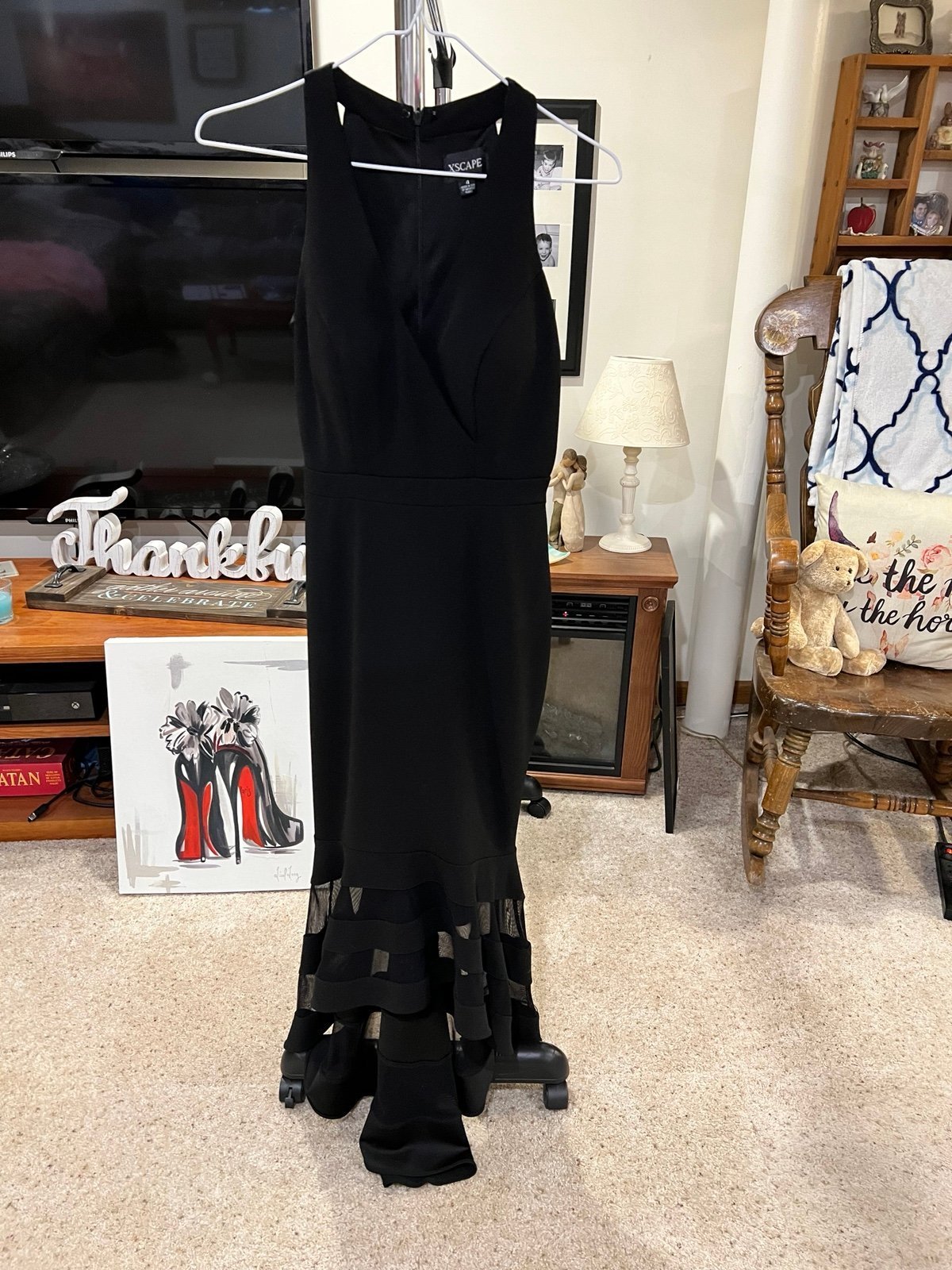 Xscape Black High/low formal dress