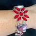 Naturally sourced Rhodonite with Garnet Artisan crafted Handcrafted Bracelet