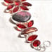 Naturally sourced Rhodonite with Garnet Artisan crafted Handcrafted Bracelet