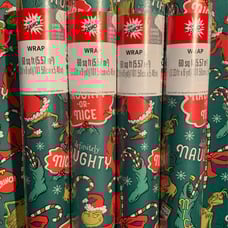 Grinch gift wrap paper 4 rolls