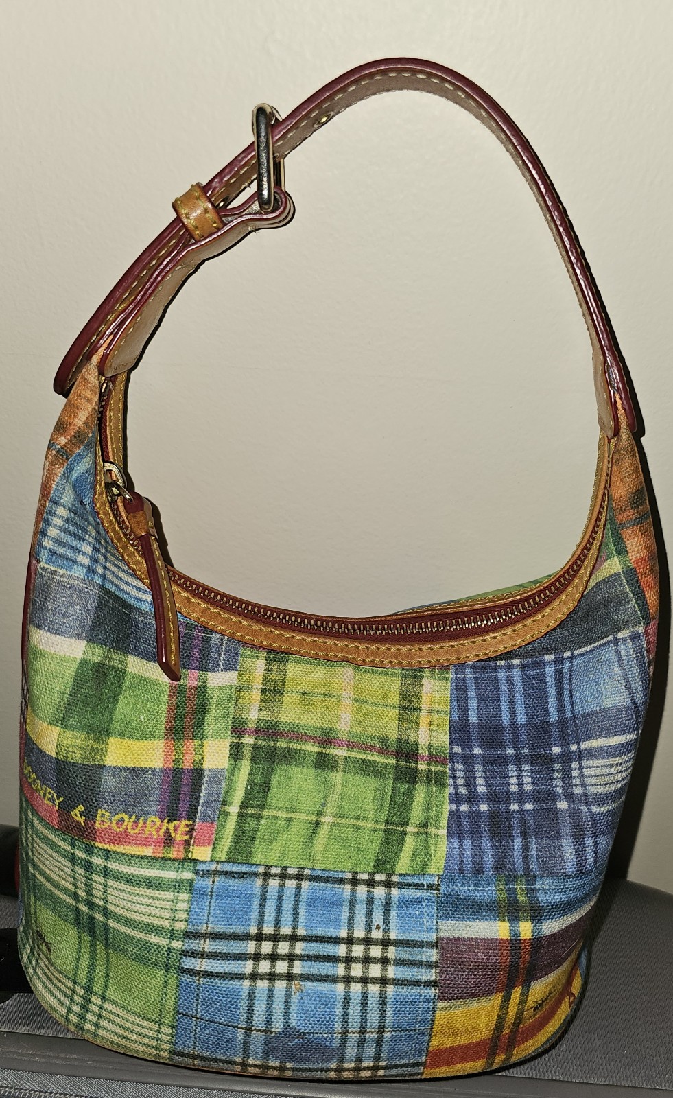 Hobo Bag Picnic Ant Madras Plaid Vintage