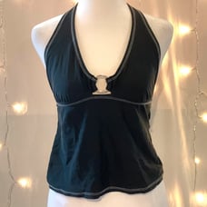 Y2K Isaac Mizrahi Tankini Halter Top - Size Medium