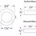WAC Lighting HR-LED87-27-WT 2700K Soft White Round LED Button Light, White