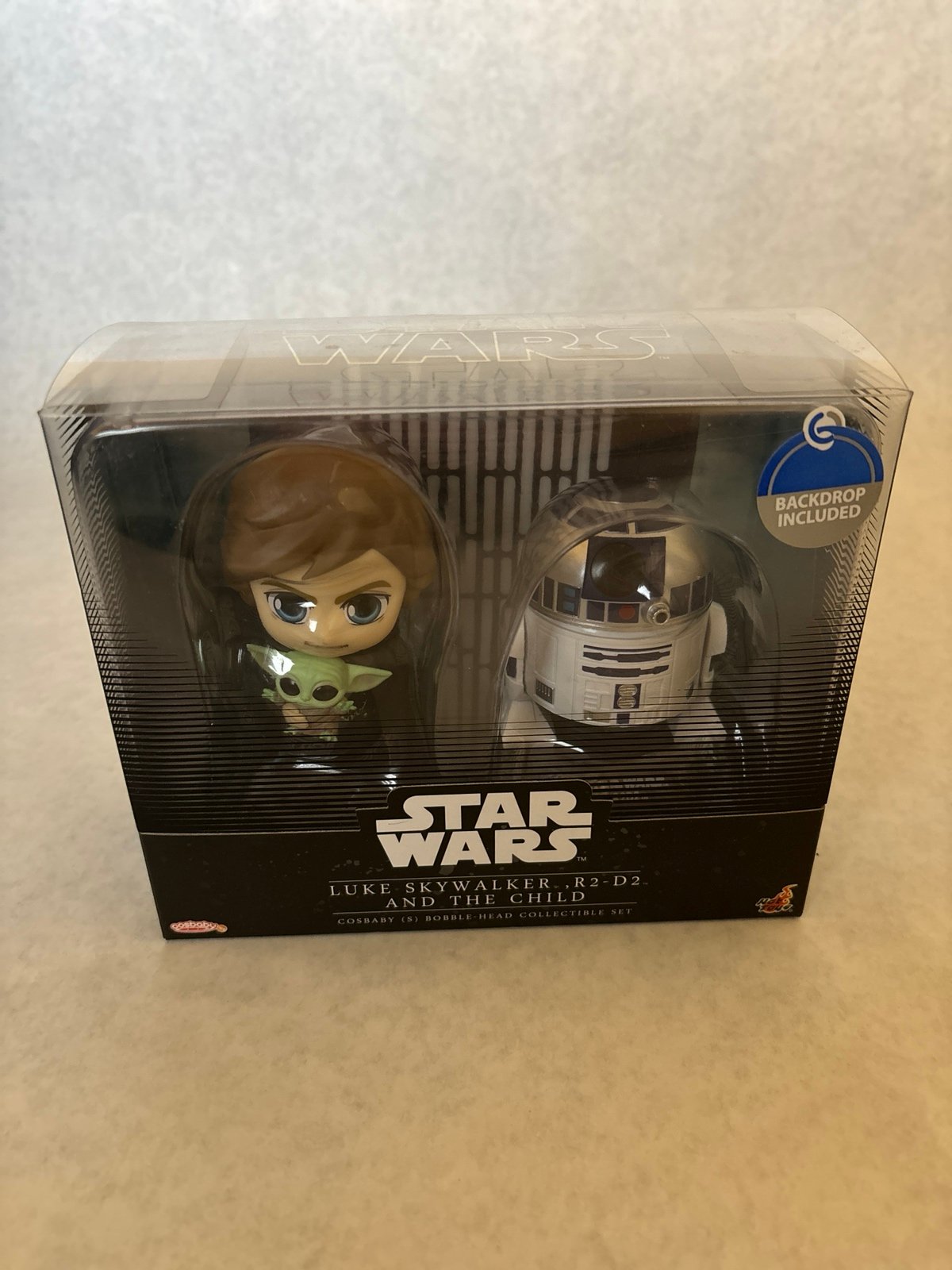Star Wars Luke Skywalker R2-D2 and The Child Cosbaby Bobble-head Collectibles