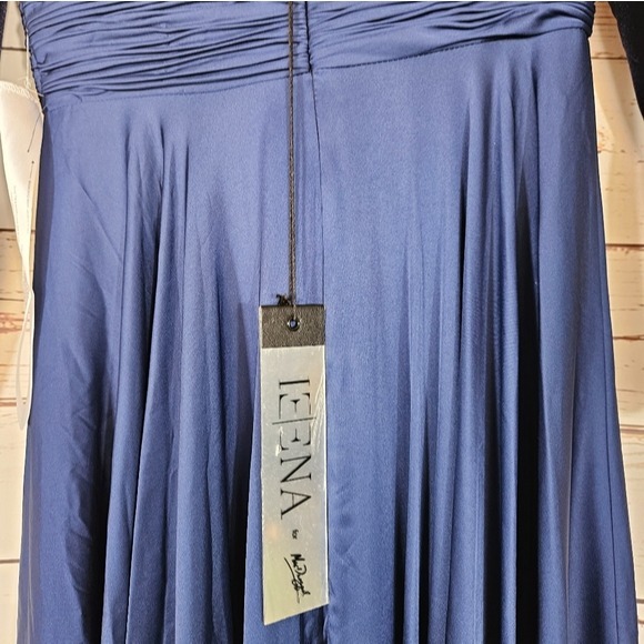 NWT Mac Duggal | Long Sleeve Navy A-Line Gown