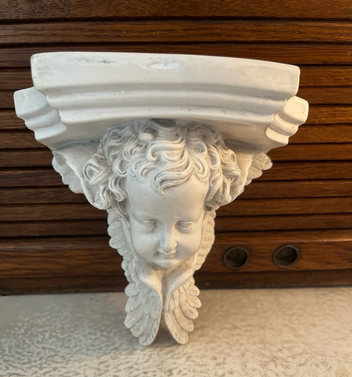 Antique 19thC English / American Porcelain Ceramic Wall Shelf Bracket Unit
