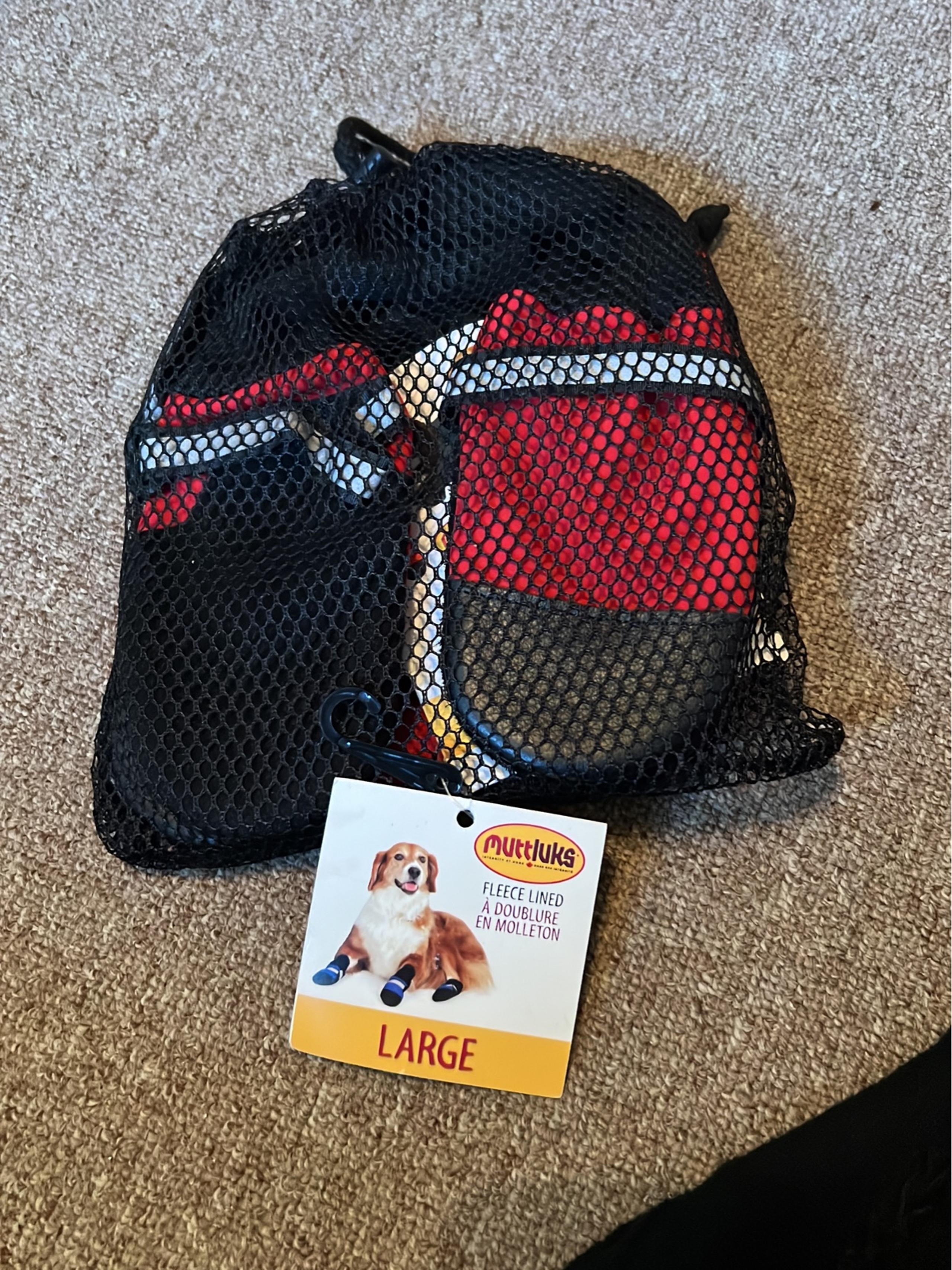 Muttluks L Fleece Boots for big dogs New Red