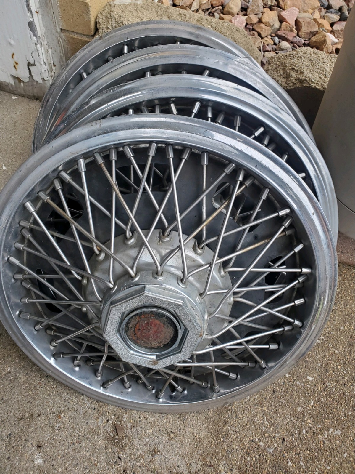 14 Buick century hubcaps set